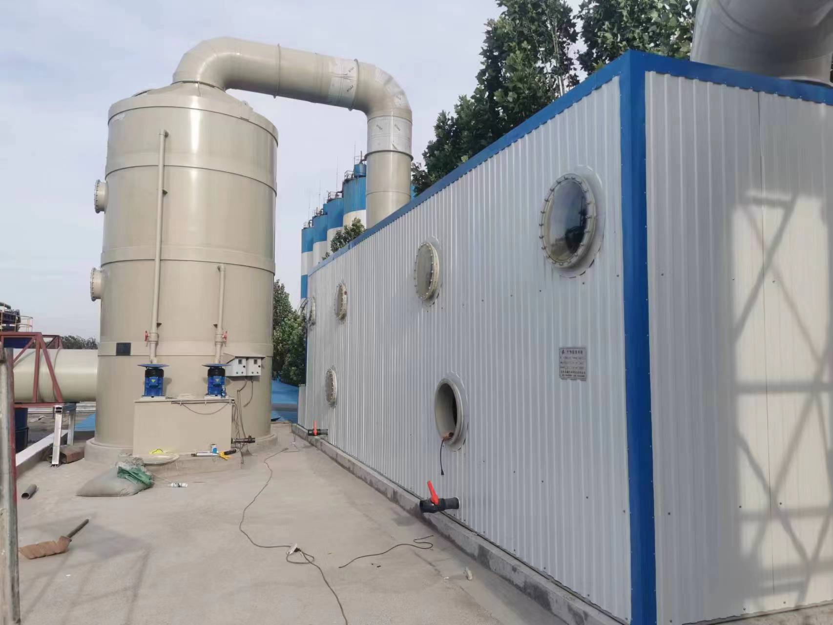 pp噴淋塔廢氣處理設備是怎樣處理廢氣的？